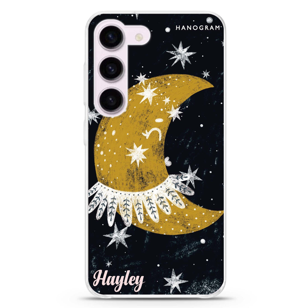 Cute Half Moon Samsung Galaxy 水晶透明保護殼