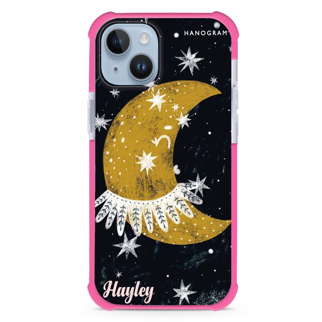 Cute Half Moon iPhone 15 Plus Magsafe 兼容超強防摔保護殼
