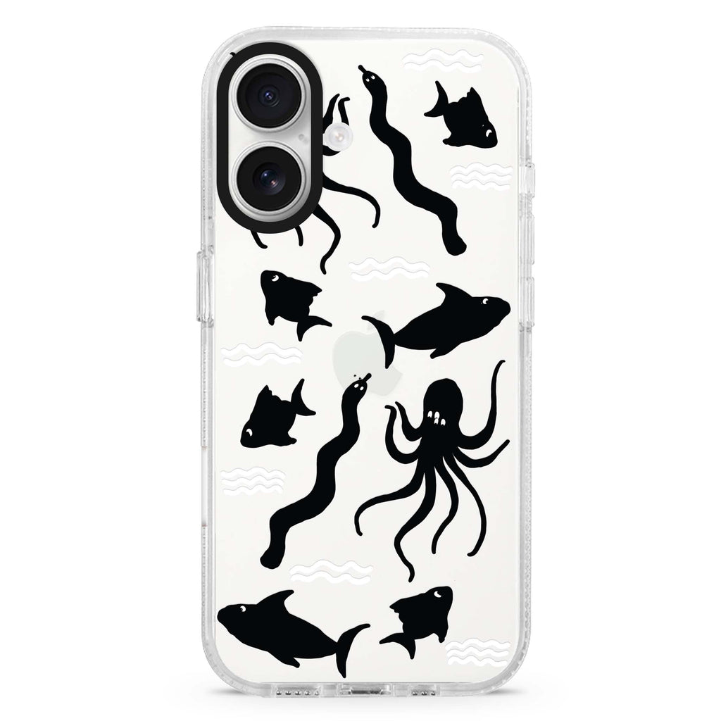 Water, Ocean and Sea Animals 水晶透明保護殼