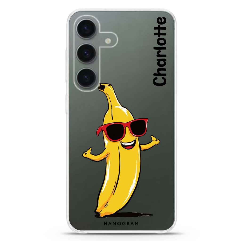 Chill Peel Samsung Galaxy S26/S25/S24 可加名字水晶透明保護殼正面展示