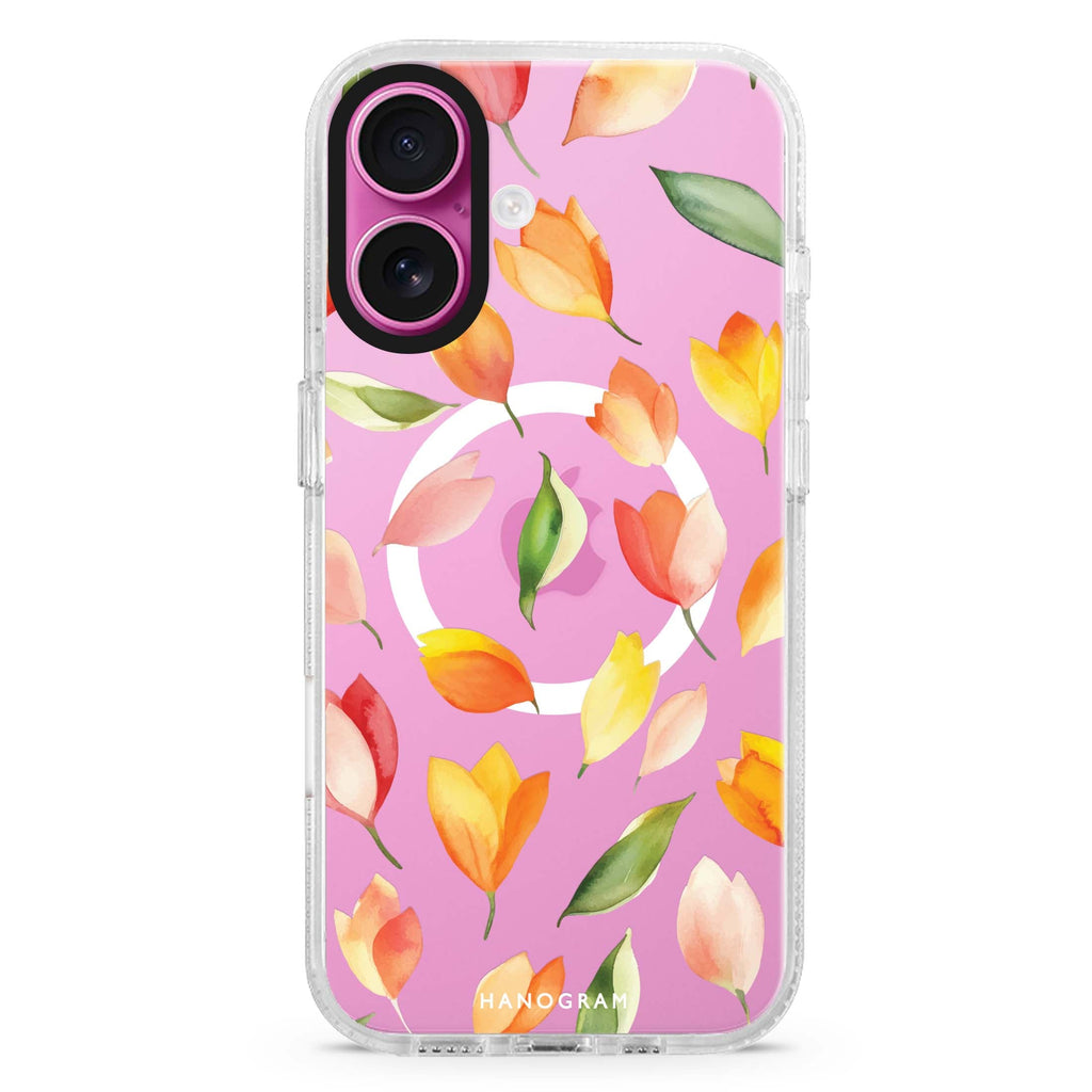 Tulip Rain Magsafe 兼容水晶透明保護殼