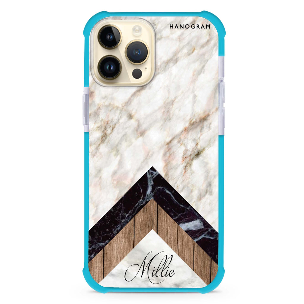 Marble & Wood iPhone Magsafe 兼容超強防摔保護殼