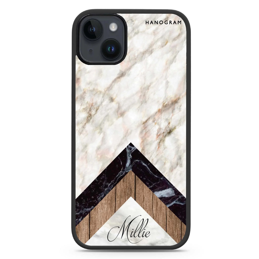Marble & Wood iPhone 15 Plus 防衝擊保護殼