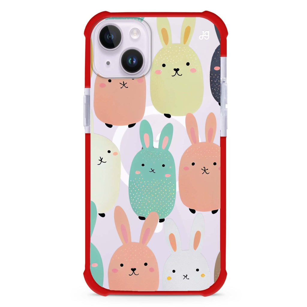 Cute Bunny iPhone 15 Plus Magsafe 兼容超強防摔保護殼