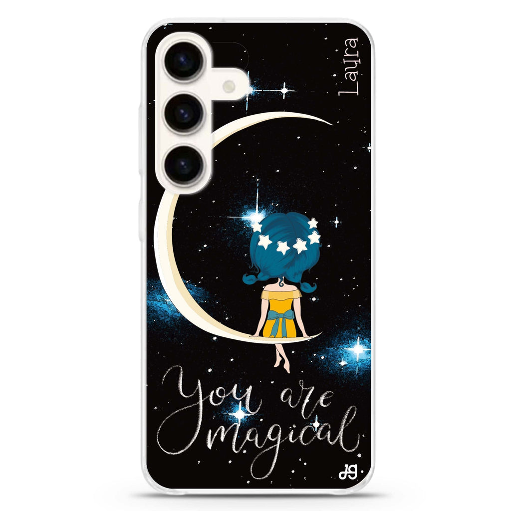 You are magical Samsung Galaxy S26/S25/S24 可加名字水晶透明保護殼正面展示