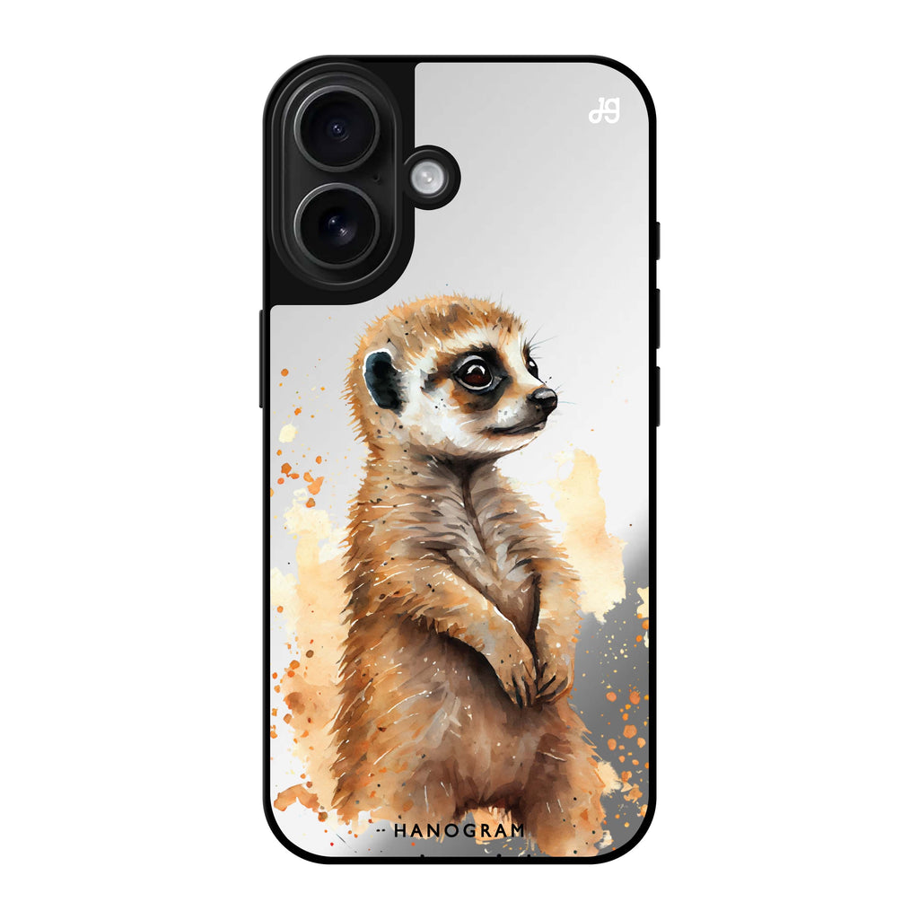 Reflective iPhone 16 Mirror Case –A Meerkat Design