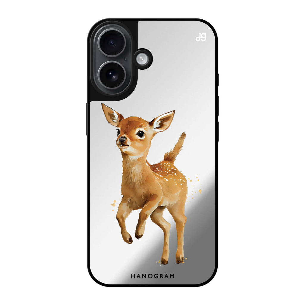 Reflective iPhone 16 Mirror Case –A Deer Design