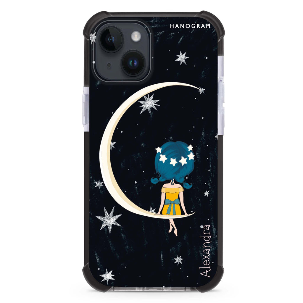 Cute Girl Moon iPhone 15 Plus Magsafe 兼容超強防摔保護殼