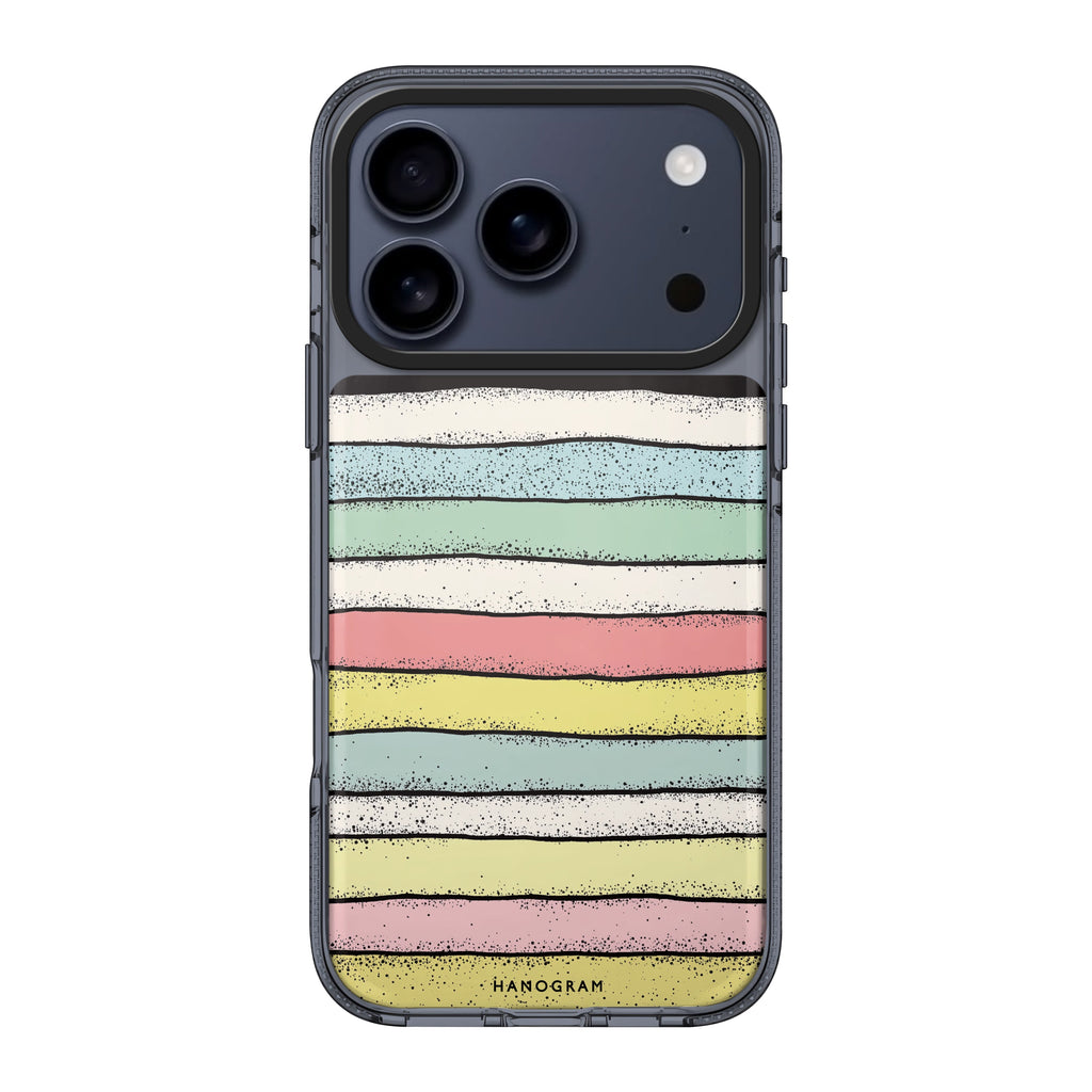 Glitter Stripe Charm iPhone 17 Pro Max MagSafe 水晶透明保護殼 圖案款設計 圖1