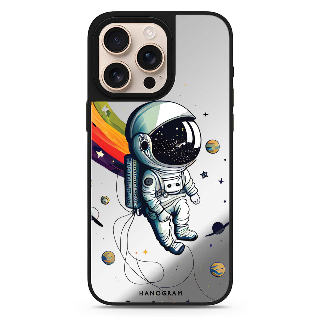 Astronaut in rainbow 鏡面手機殼