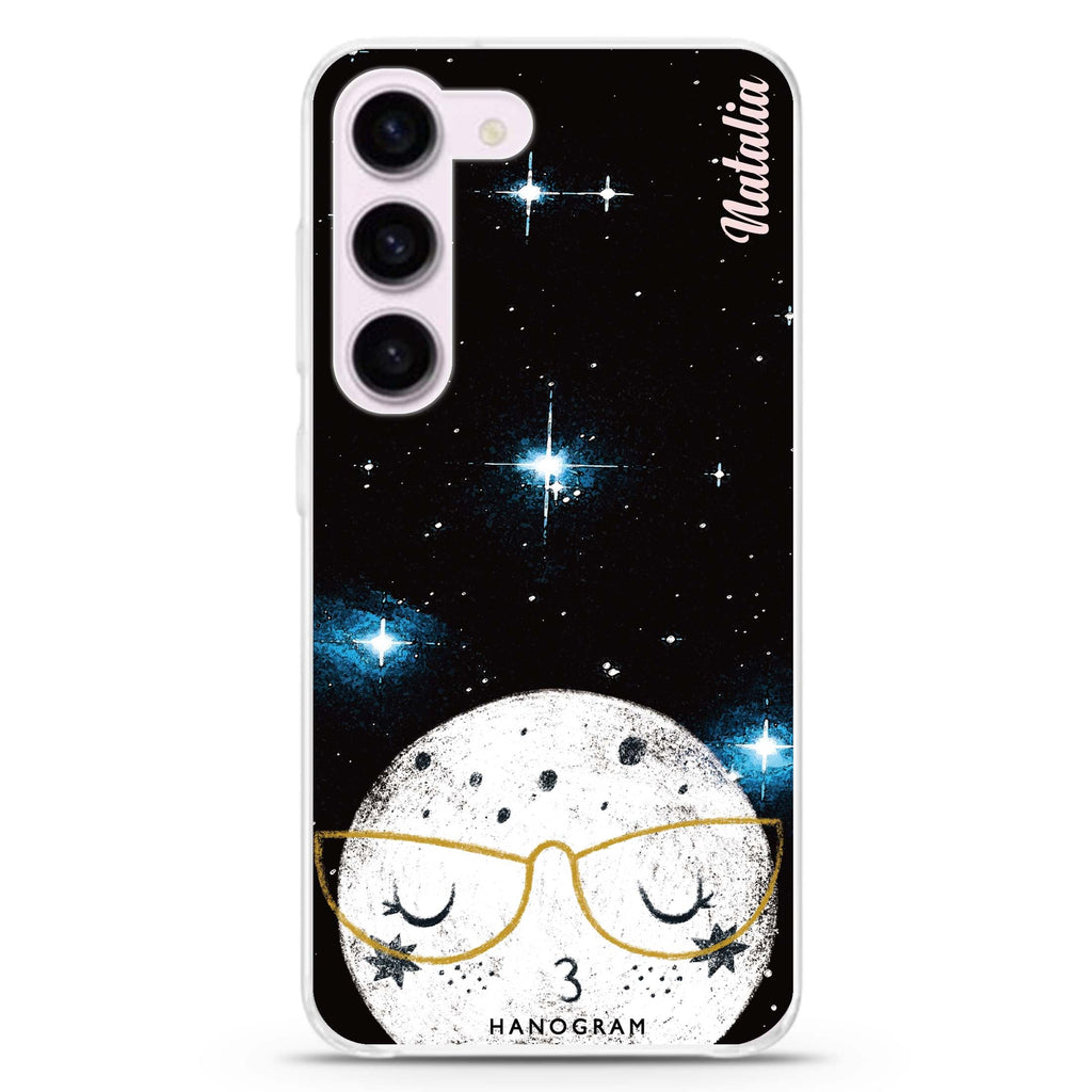 Glasses Moon Samsung Galaxy 水晶透明保護殼