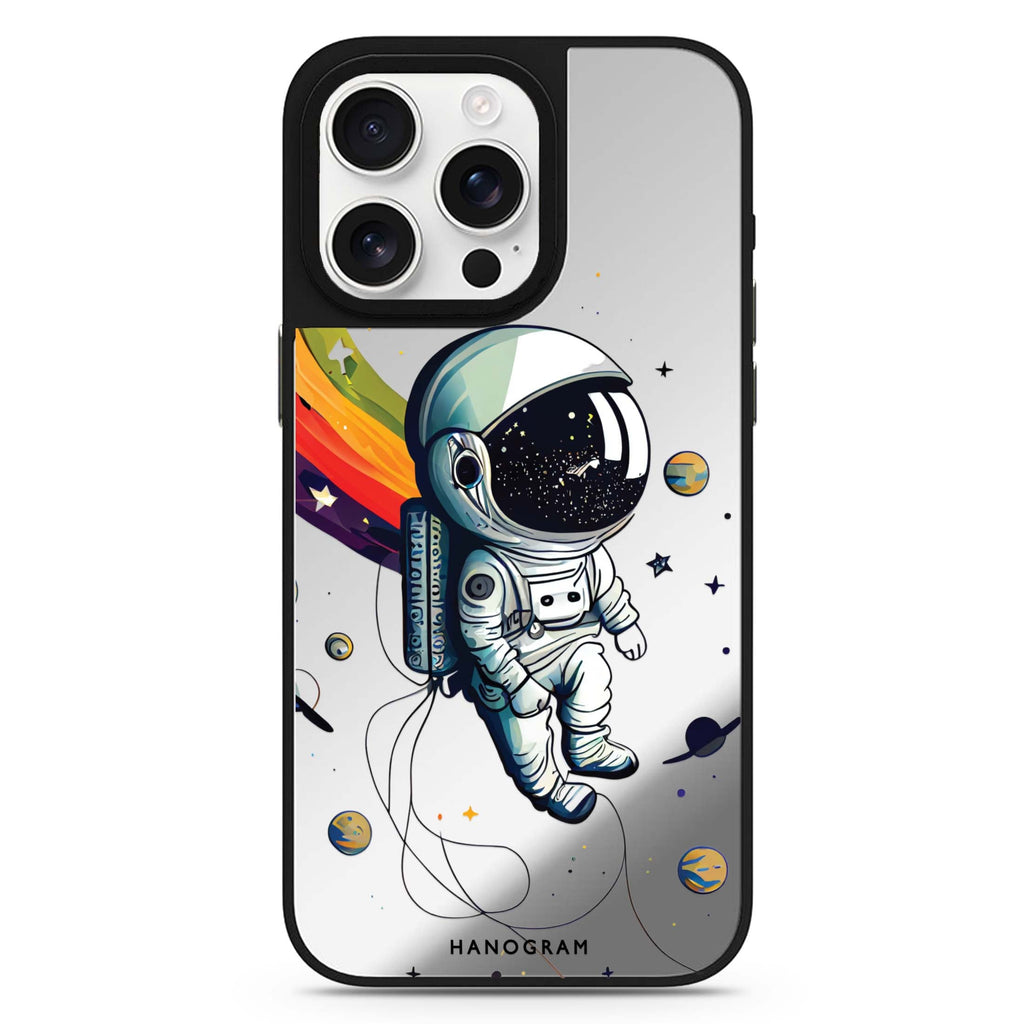 Astronaut in rainbow 鏡面手機殼