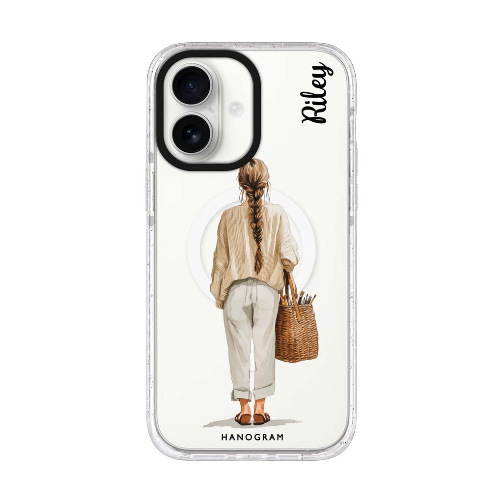 Linen Days iPhone 17 水晶透明保護殼正面展示