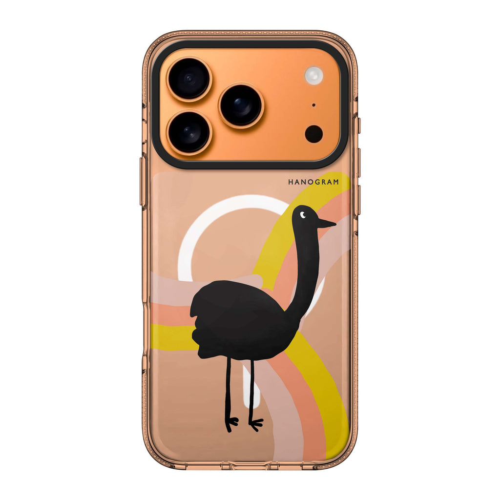Rainbow Bird iPhone 17 Pro Max MagSafe 水晶透明保護殼 鳥圖案設計 圖1