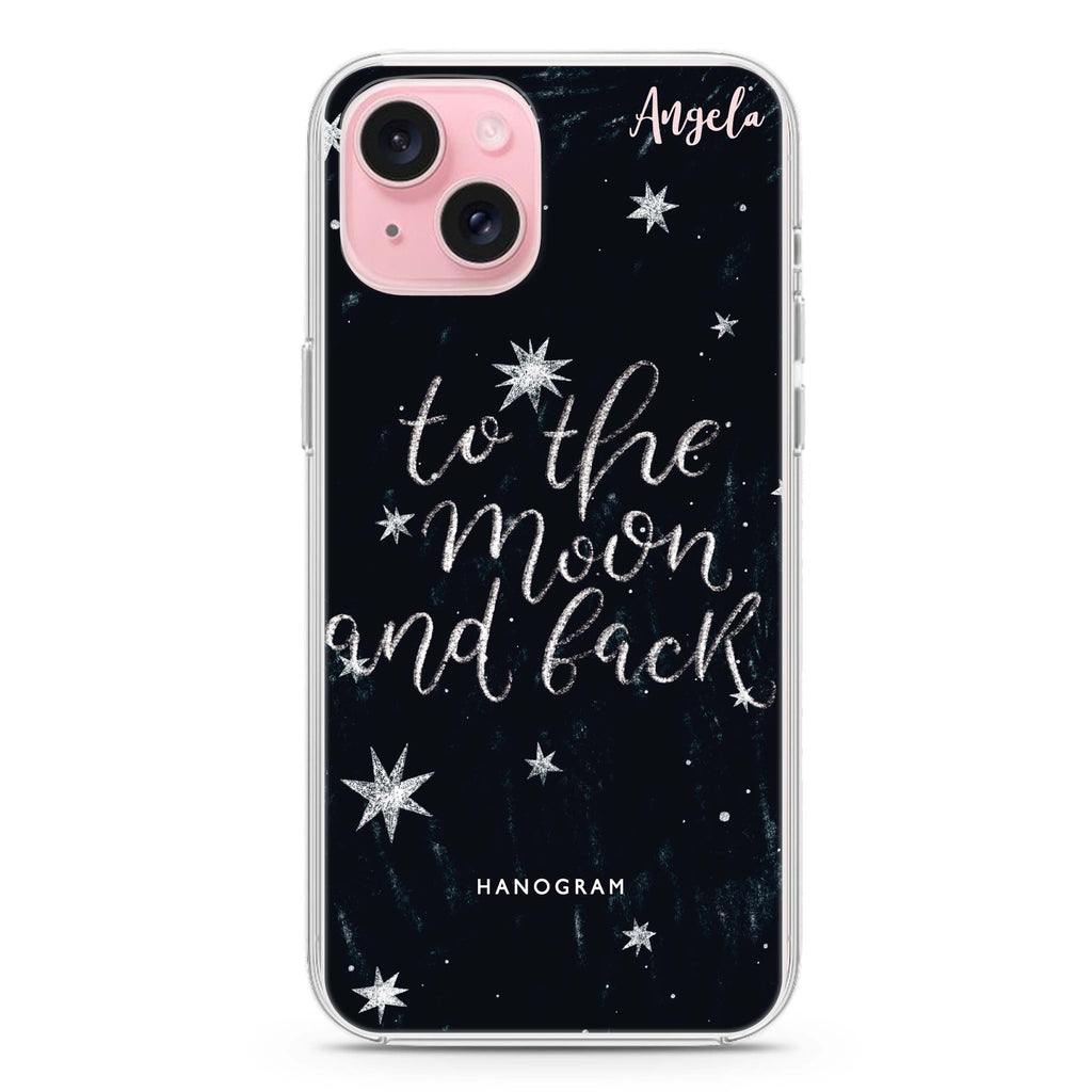 To the moon and back iPhone 15 Magsafe 兼容水晶透明保護殼