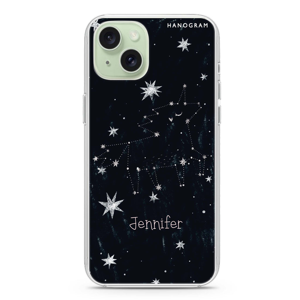 Unicorn Night iPhone 15 Plus Magsafe 兼容水晶透明保護殼