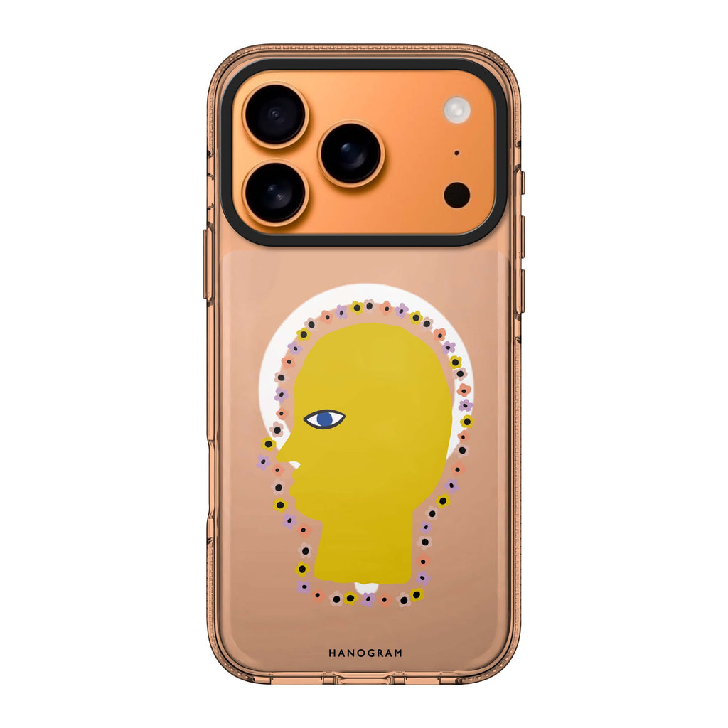 Floral Brain iPhone 17 Pro Max MagSafe 水晶透明保護殼 花卉圖案設計 圖1