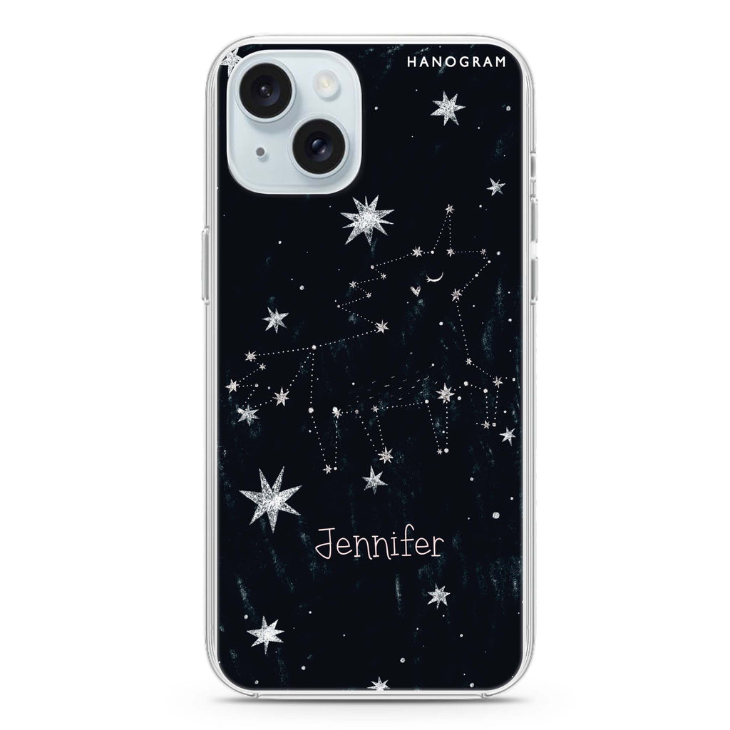 Unicorn Night iPhone 15 Magsafe 兼容水晶透明保護殼
