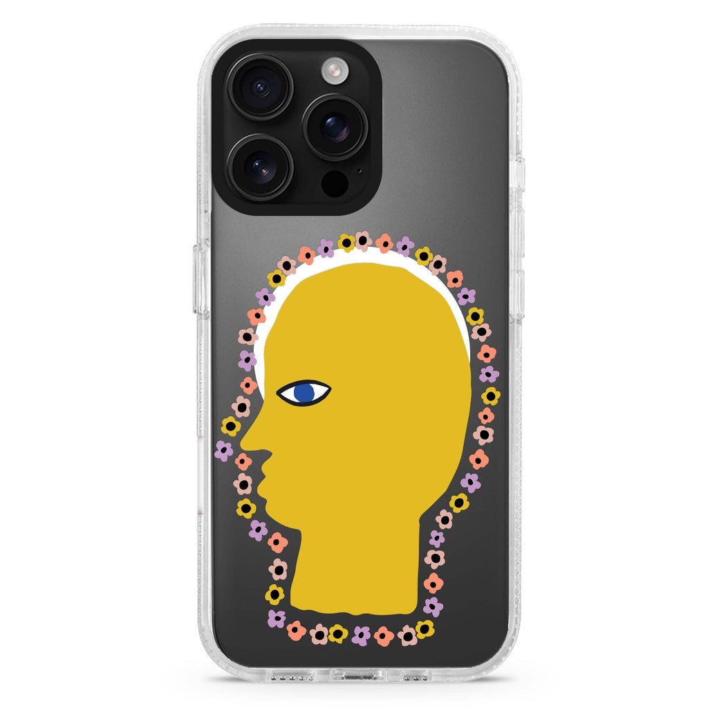 Floral Brain Magsafe 兼容水晶透明保護殼