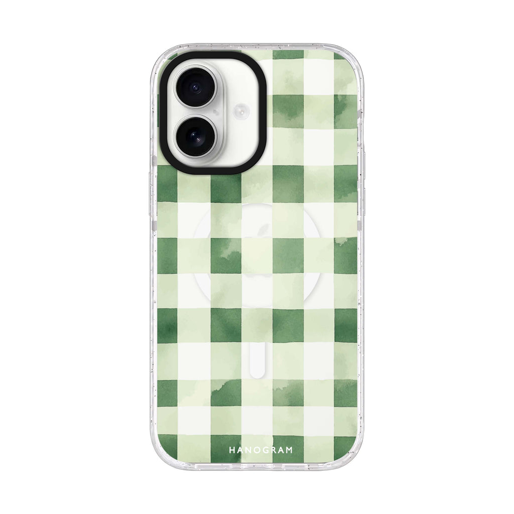 Meadow Checks iPhone 17 水晶透明保護殼正面展示