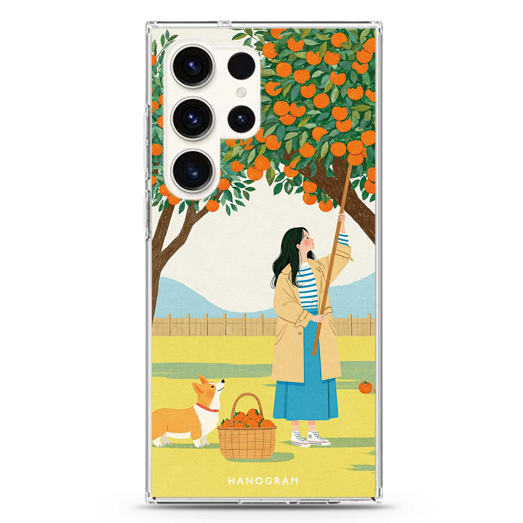 Orange Picking Afternoon Samsung Galaxy 水晶透明保護殼