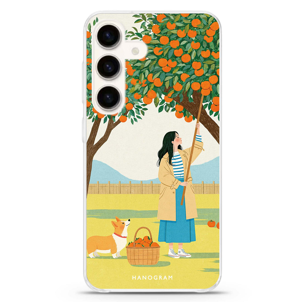 Orange Picking Afternoon Samsung Galaxy 水晶透明保護殼