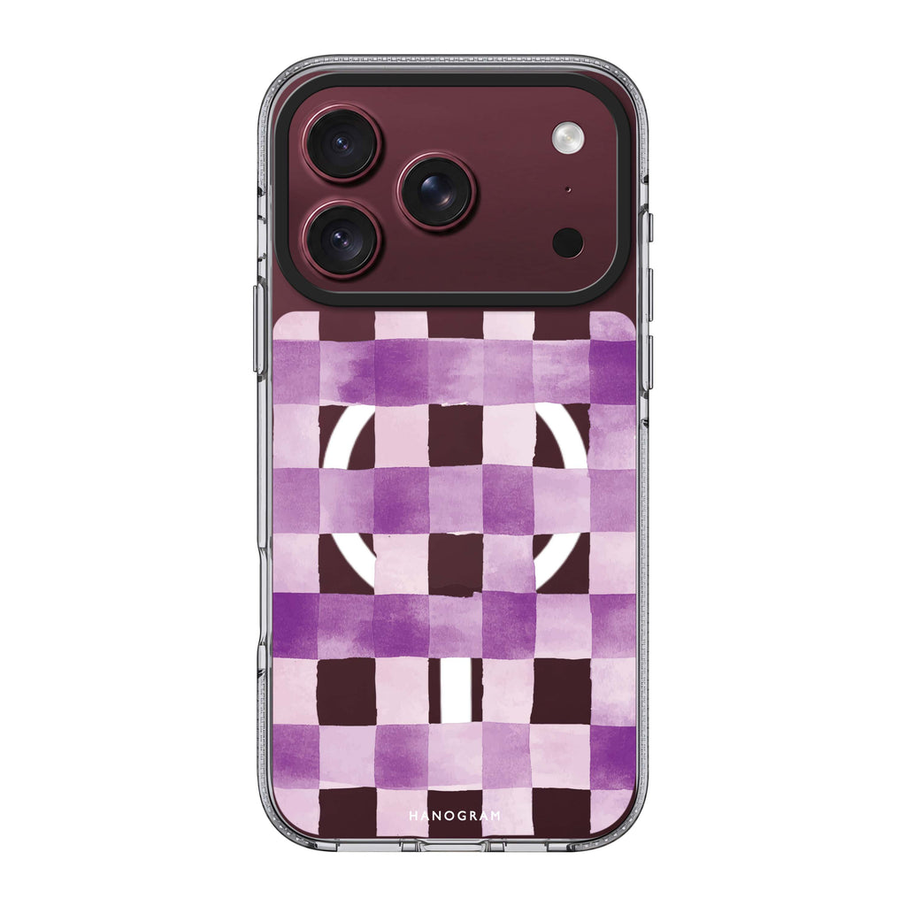 Lavender Checks 水晶透明保護殼