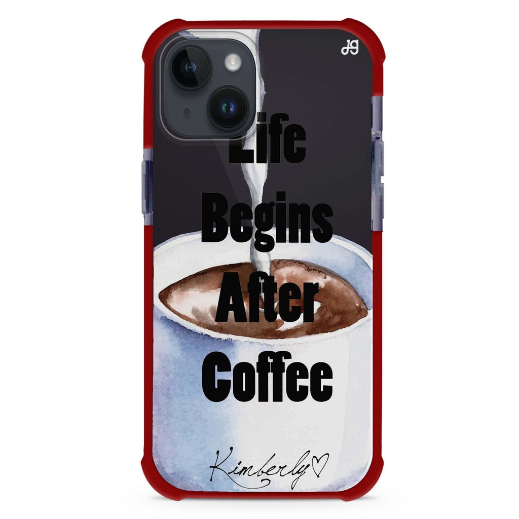 Life begins after coffee 超強防摔保護殼