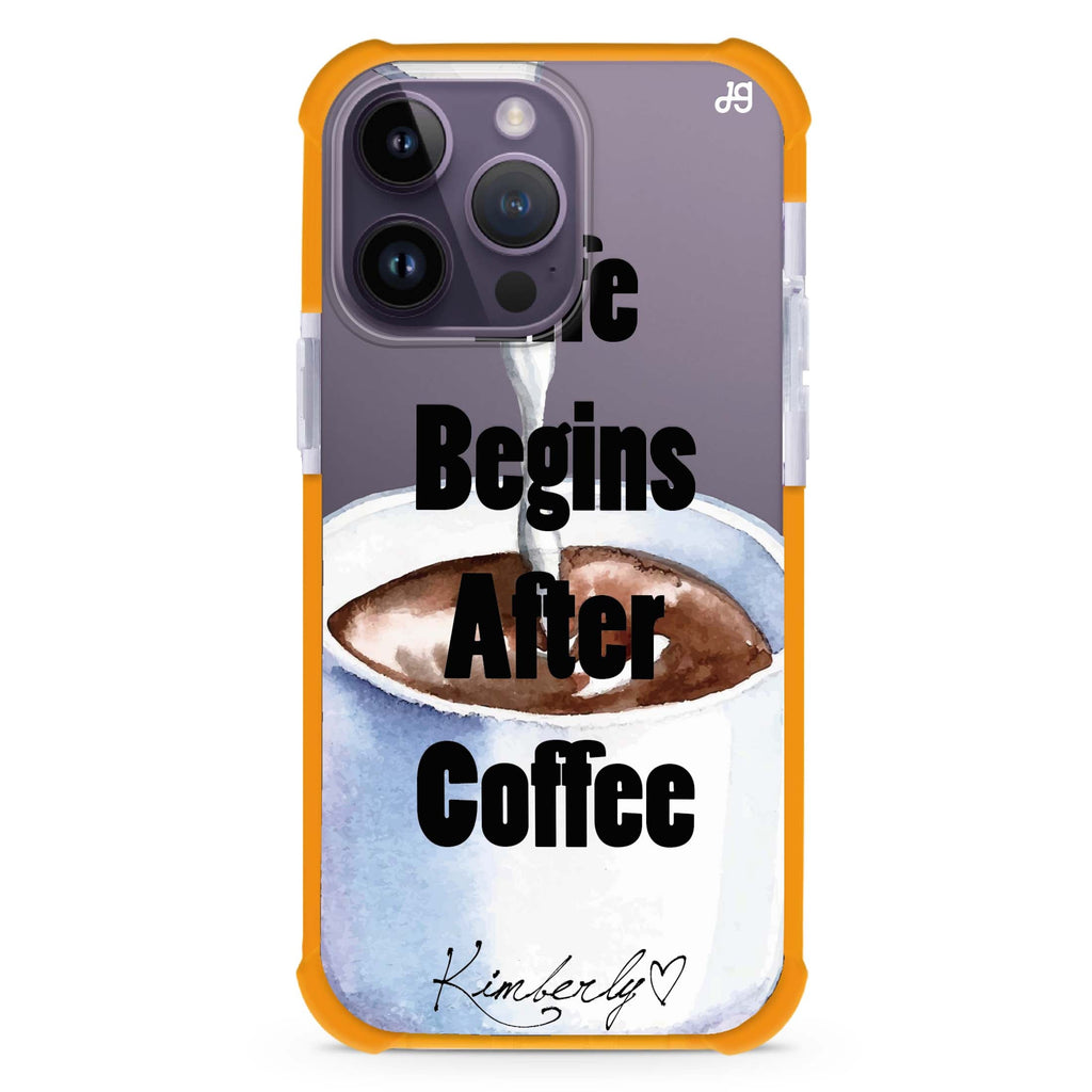 Life begins after coffee 超強防摔保護殼