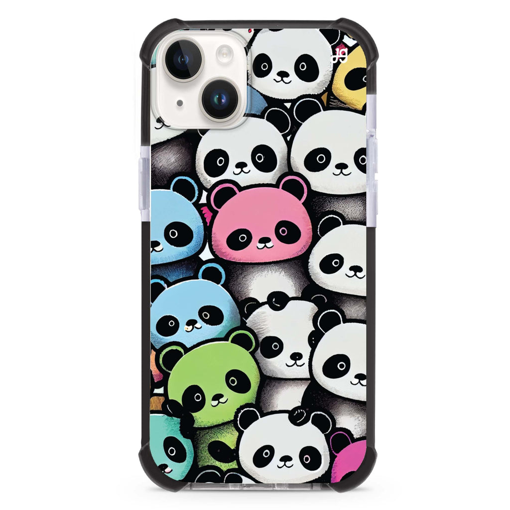 Cute Pandas iPhone 15 Plus Magsafe 兼容超強防摔保護殼