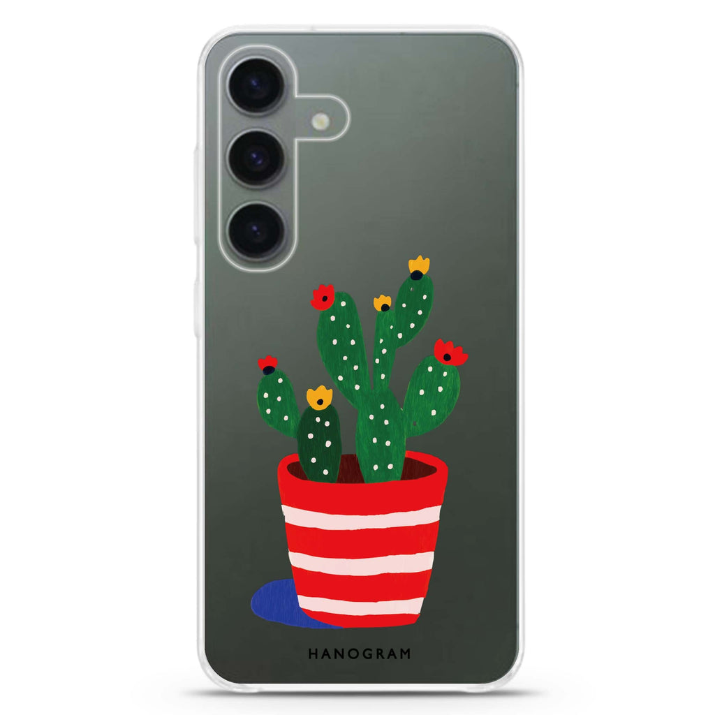 Spiky Friend Samsung Galaxy S26/S25/S24 水晶透明保護殼正面展示