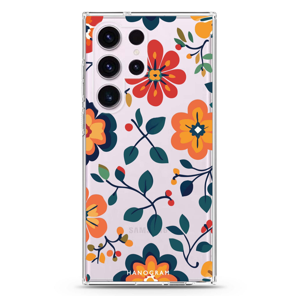 Petal Pop Samsung Galaxy Ultra 透明保護殼，適用 S26/S25/S24/S23 Ultra，圖1