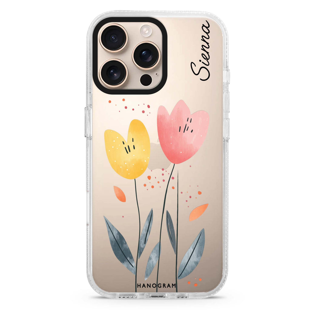 Tulip Twins Magsafe 兼容水晶透明保護殼