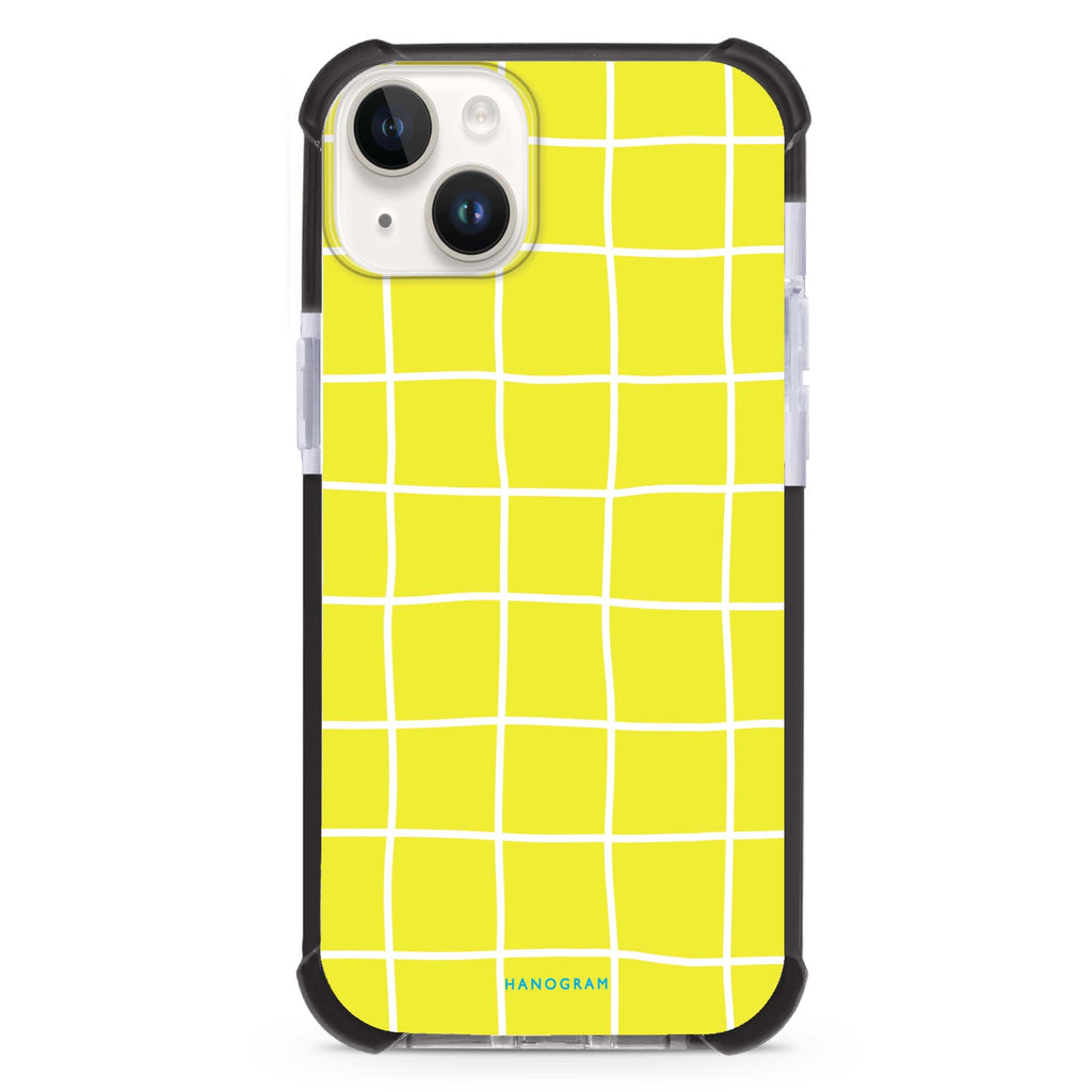 Yellow Checked Pattern 超強防摔保護殼