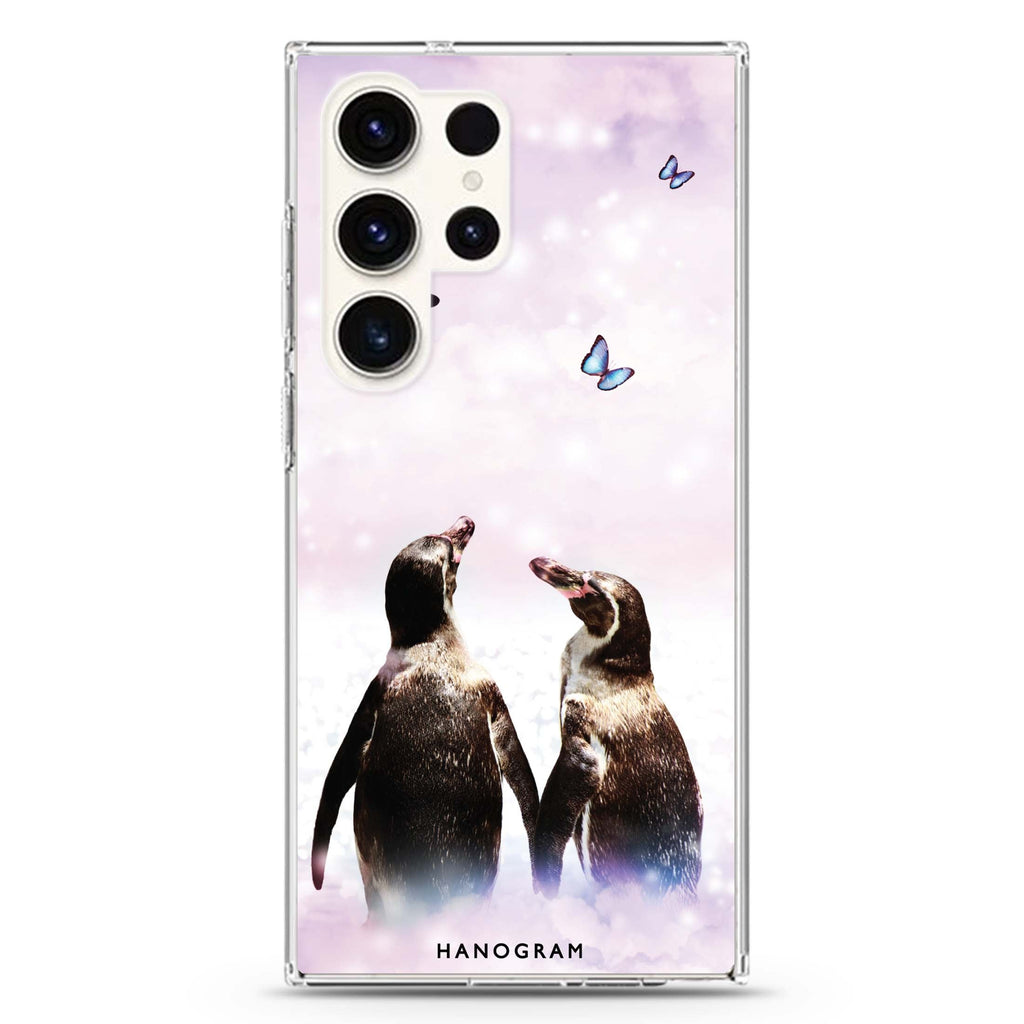 Penguin Gaze Samsung Galaxy Ultra 透明保護殼，適用 S26/S25/S24/S23 Ultra，圖1