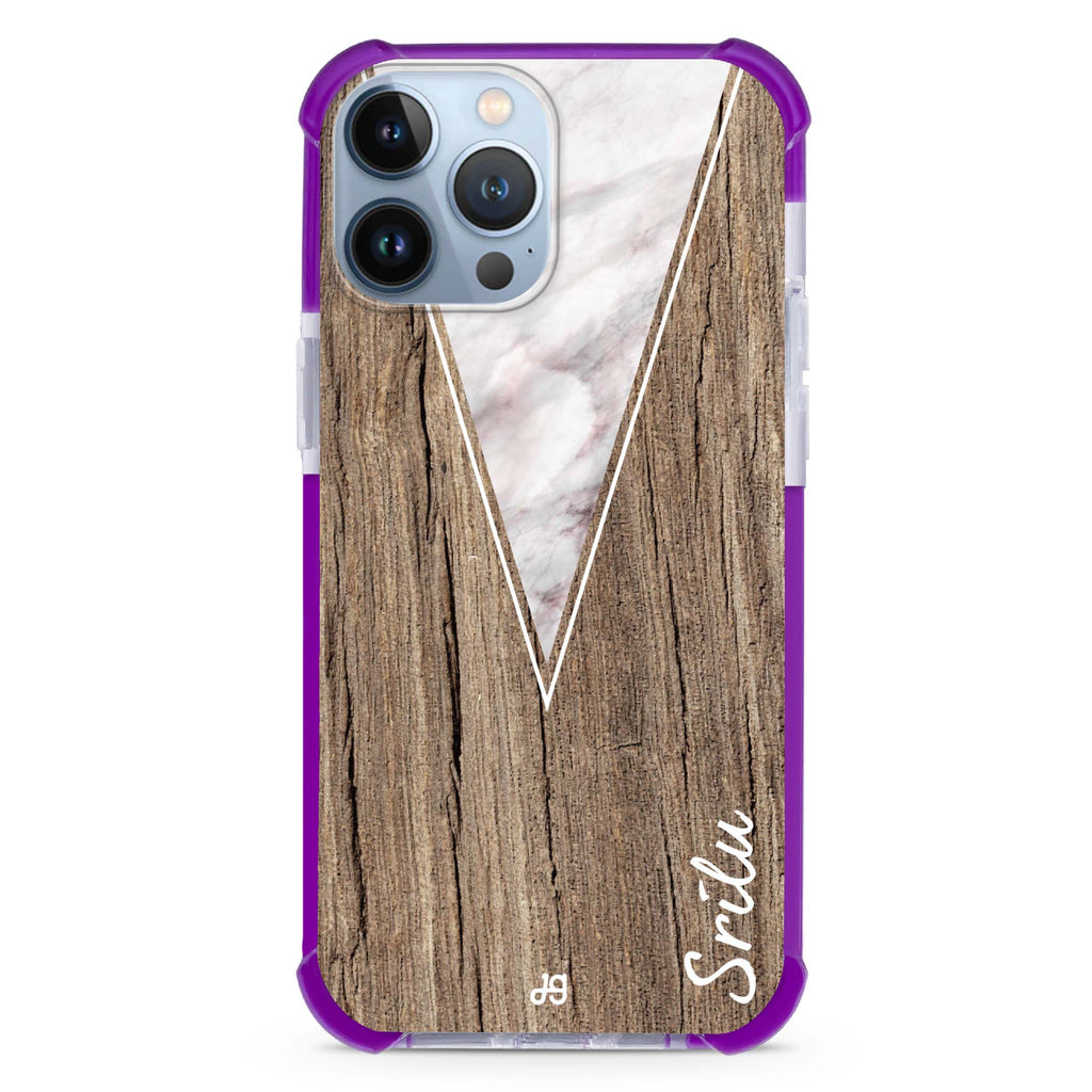 Marble & Wood II iPhone Magsafe 兼容超強防摔保護殼