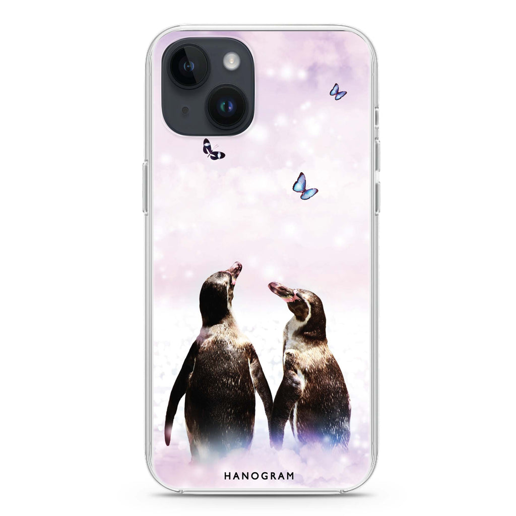 Penguin Gaze iPhone 14 Plus Magsafe 兼容水晶透明保護殼