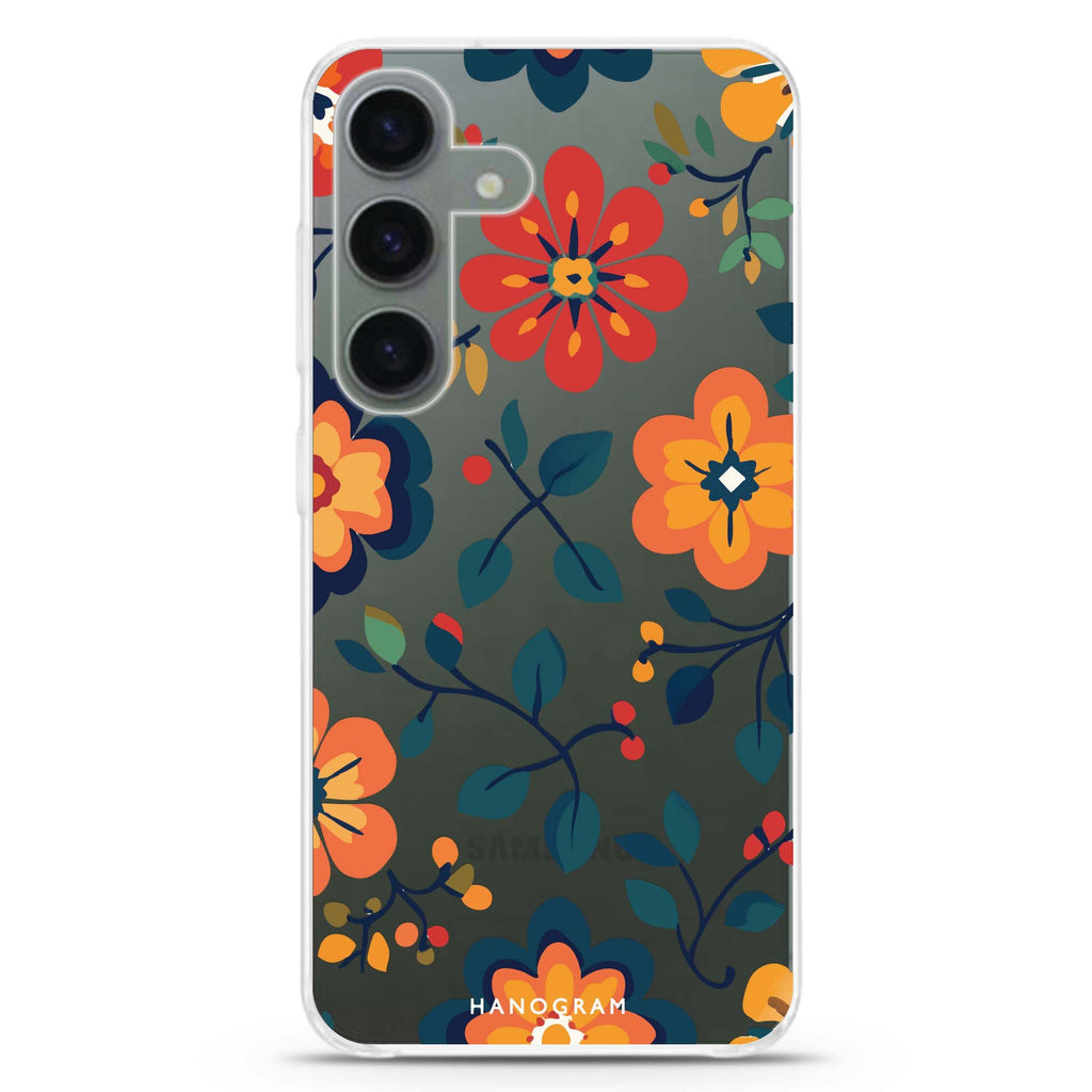 Petal Pop Samsung Galaxy S26/S25/S24 水晶透明保護殼正面展示