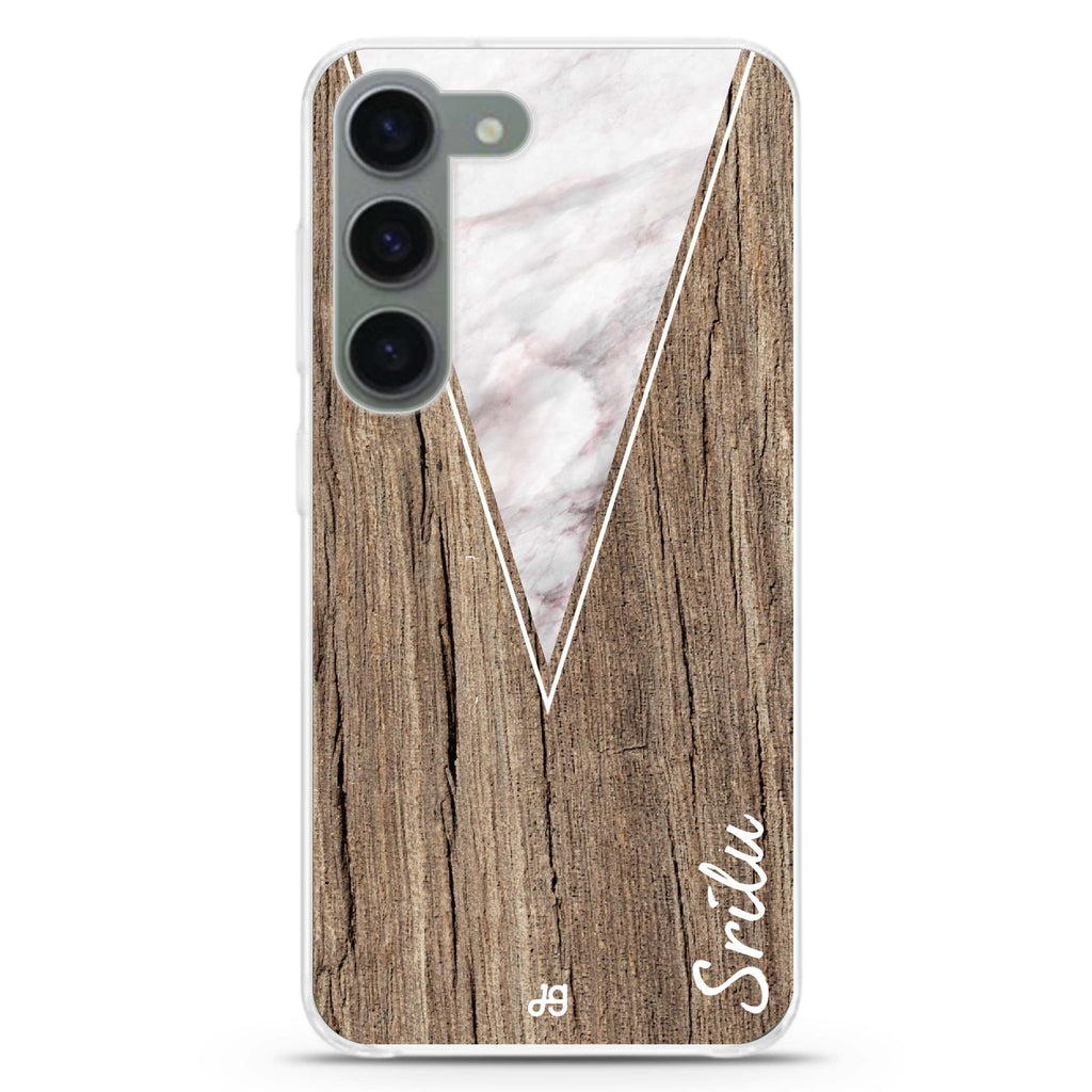 Marble & Wood II Samsung Galaxy 水晶透明保護殼