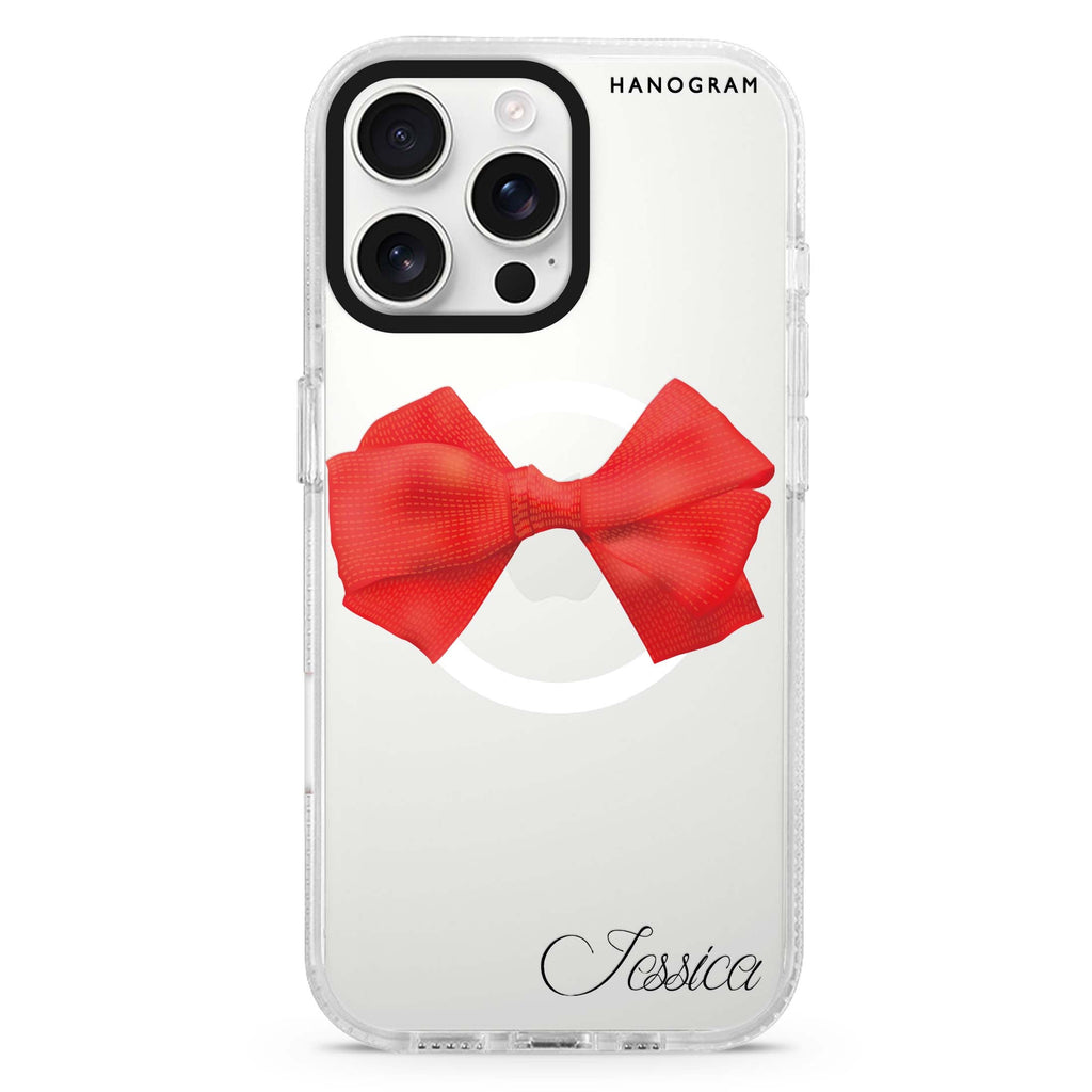 Red Bow Magsafe 兼容水晶透明保護殼