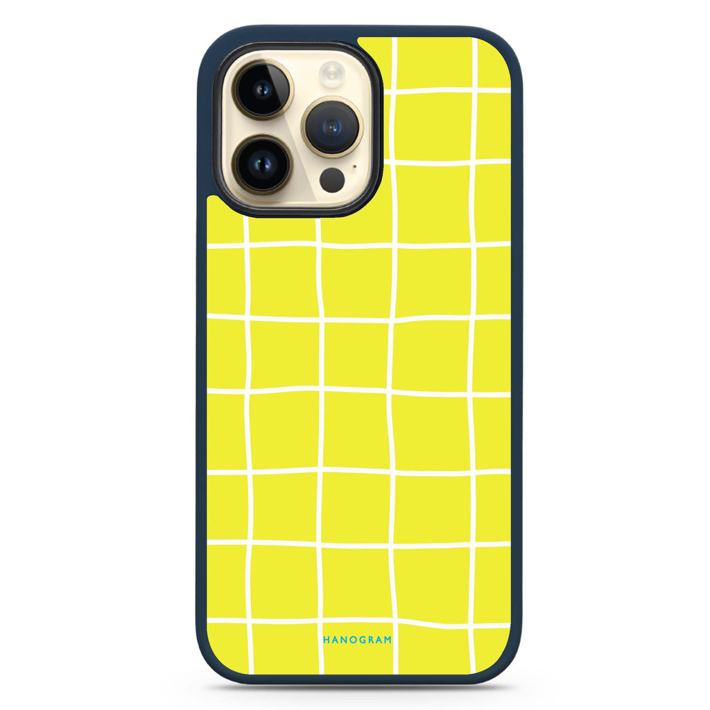 Yellow Checked Pattern 防衝擊保護殼