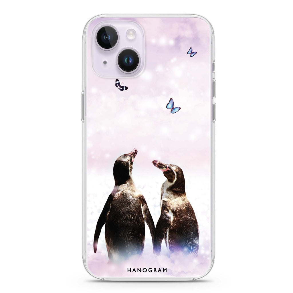Penguin Gaze iPhone 14 Magsafe 兼容水晶透明保護殼