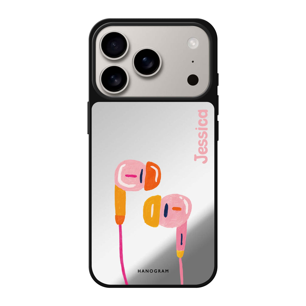 Pastel Beats 圖案 iPhone 17 Pro Max 鏡面手機殼主圖
