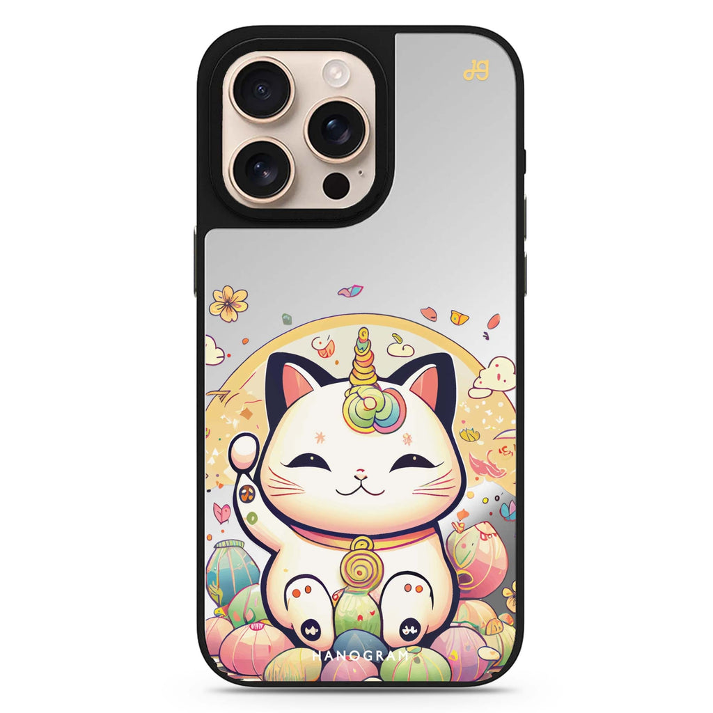 Cute Lucky Cat 鏡面手機殼