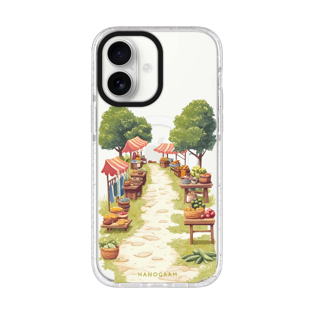 Market Lane iPhone 17 水晶透明保護殼正面展示