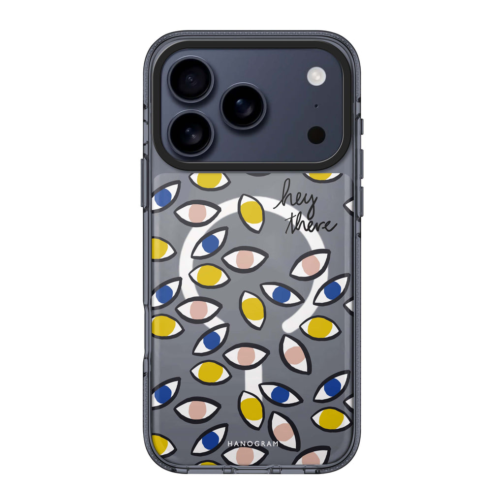 hey there iPhone 17 Pro Max MagSafe 水晶透明保護殼 插畫圖案設計 圖1