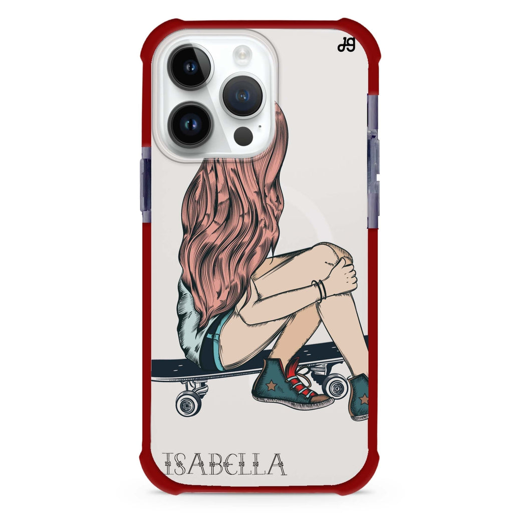 Skater Girl iPhone Magsafe 兼容超強防摔保護殼