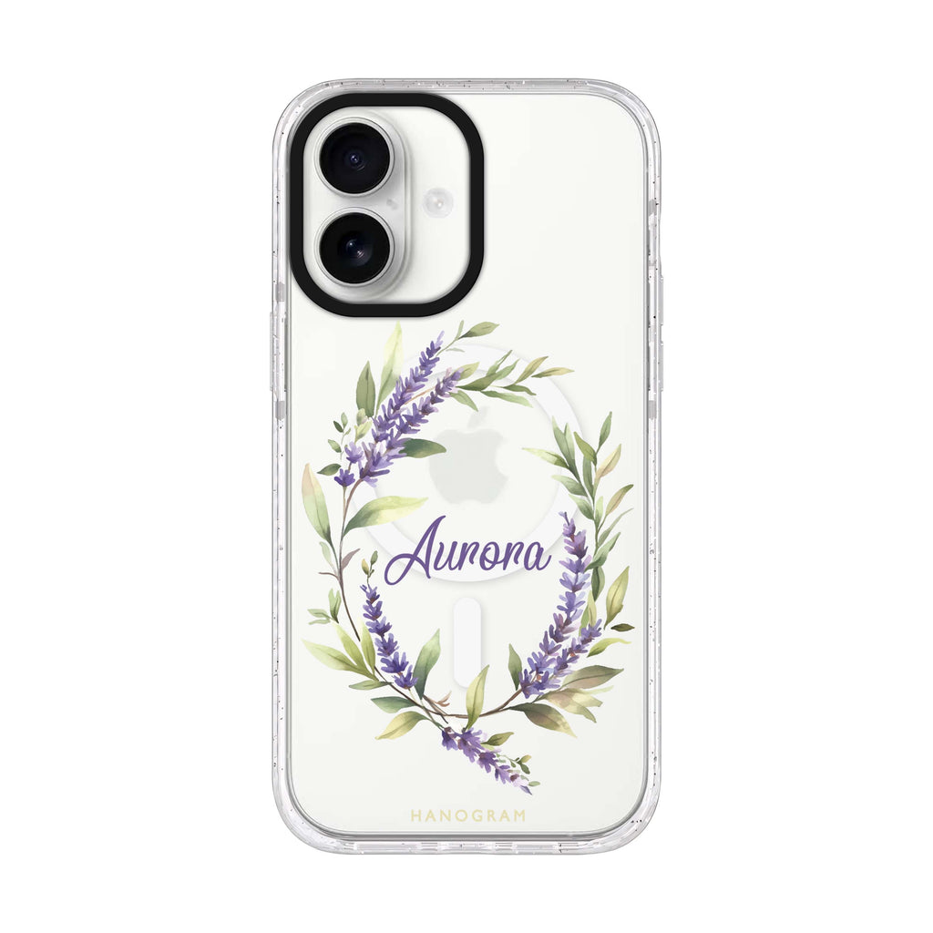Lavender Ring iPhone 17 水晶透明保護殼正面展示