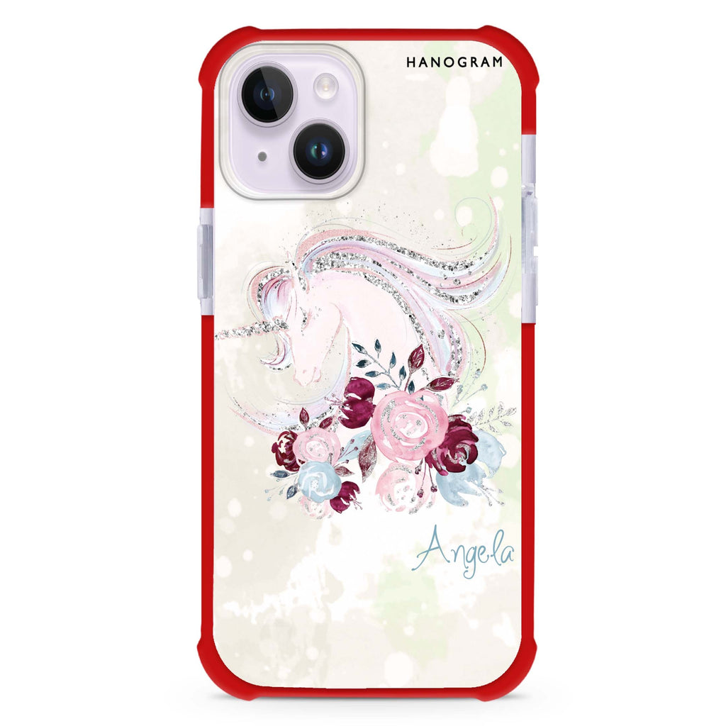 Unicorn & Floral iPhone 15 Plus Magsafe 兼容超強防摔保護殼