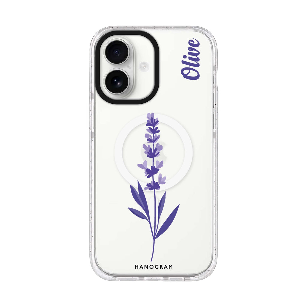 Lavender Form iPhone 17 水晶透明保護殼正面展示